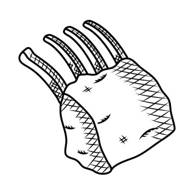 Kaburga simgesi, el çizimi tarzı