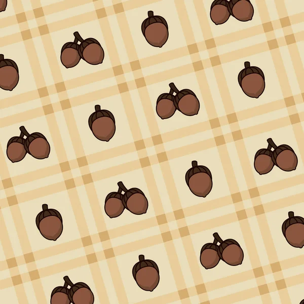 Diseño de patrón de bellotas nueces — Archivo Imágenes Vectoriales