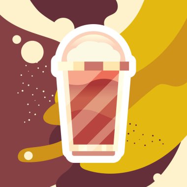 Kahve bardağı ve krema vektör tasarımı.