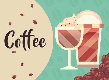 Kahve bardağı ve kahve fincanı.