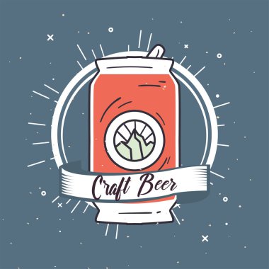 Kurdele vektör tasarımlı el yapımı bira kutusu
