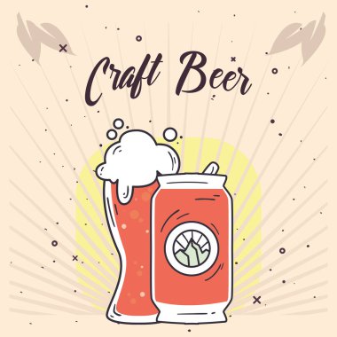 Bira bardağı ve vektör tasarımı