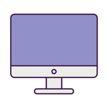 bilgisayar monitörü simgesi, düz biçim
