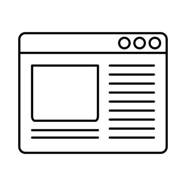 Web sayfası tarayıcı simgesi, satır biçimi