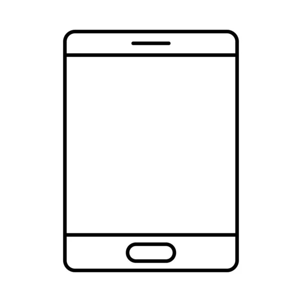 スマートフォンのデバイスアイコンラインスタイル — ストックベクタ