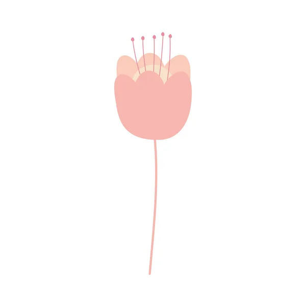 Ikone rosa Blume, buntes Design — Stockvektor