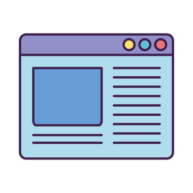 Web sayfası tarayıcı simgesi, düz biçim