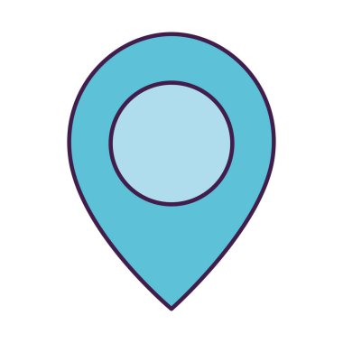 konum pin simgesi, düz biçim