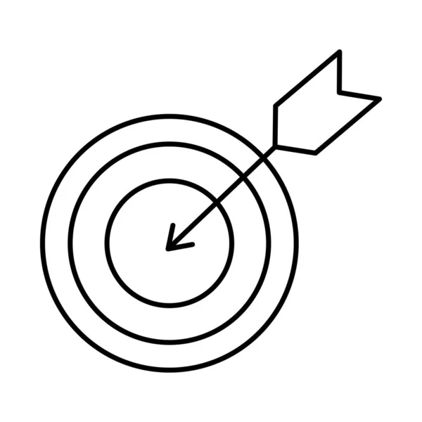 矢印、線のスタイルでターゲット — ストックベクタ