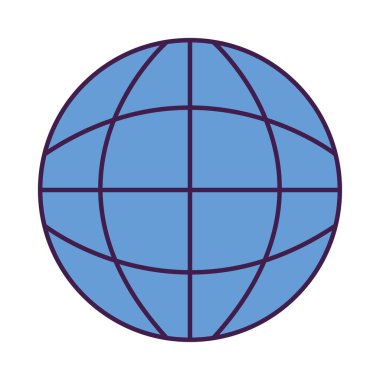 genel küre simgesi, düz biçim