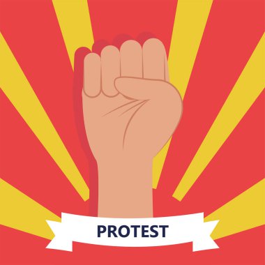 Çizgili arka plan vektör tasarımını protesto et