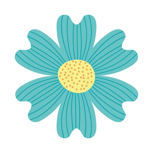 ターコイズの花のアイコンカラフルなデザイン — ストックベクタ