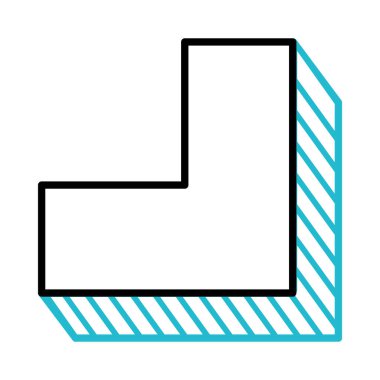 Geometrik şekil I şeklinde, renkli tasarım