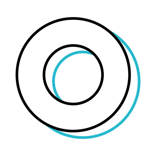 Circle shape icon, colorful design — Stock Vector