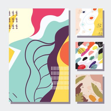 Soyut şablon arkaplan simge bohça vektör tasarımı