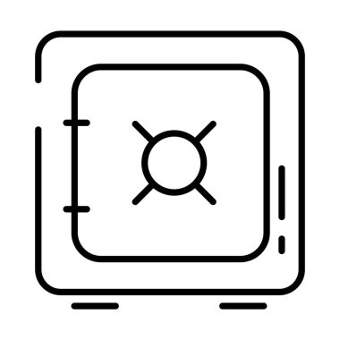 Güvenlik kasası simgesi, yarım satır biçimi