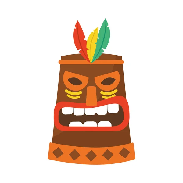 Icon of hawaiian mask, colorful design — Stock Vector