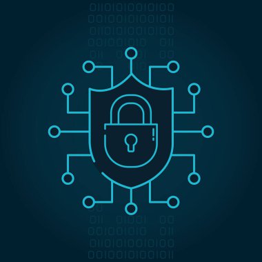 Kalkan asma kilit ve devre, yarım çizgi biçimi