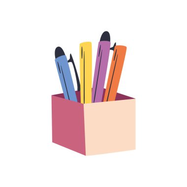 kupa vektör tasarımında işyeri kalemleri