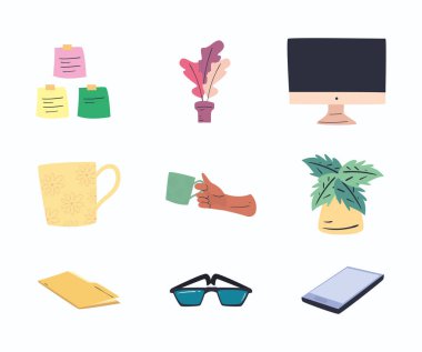 işyeri sembolü koleksiyon vektör tasarımı