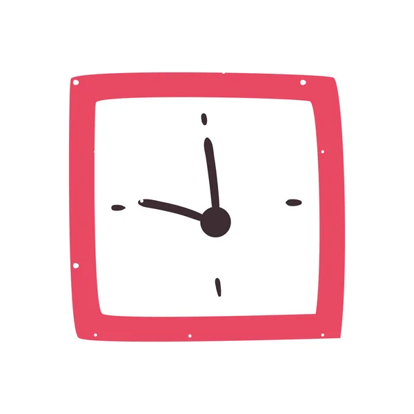 Desenho vetorial isolado ícone de relógio quadrado — Vetor de Stock