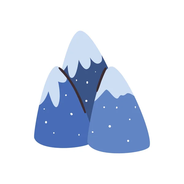 Winter blaue Berge Vektor-Design — Stockvektor