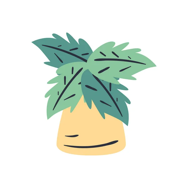 Planta dentro de pot vector diseño — Vector de stock