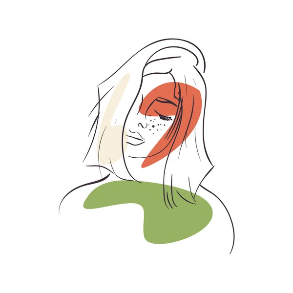 短い髪のベクトルデザインのセクシーな女性の漫画 — ストックベクタ