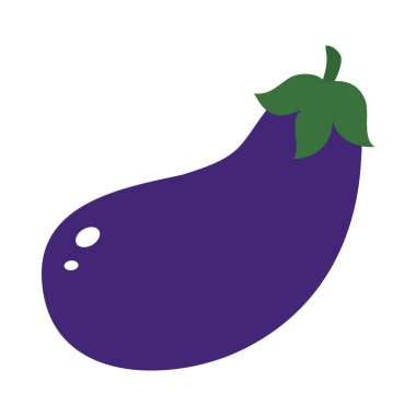 patlıcan sebze ikonu, renkli tasarım