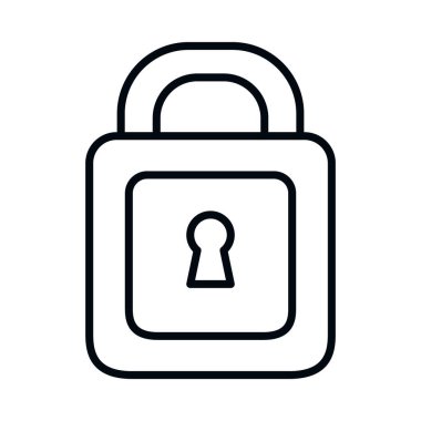 güvenlik kilidi simgesi, satır biçimi