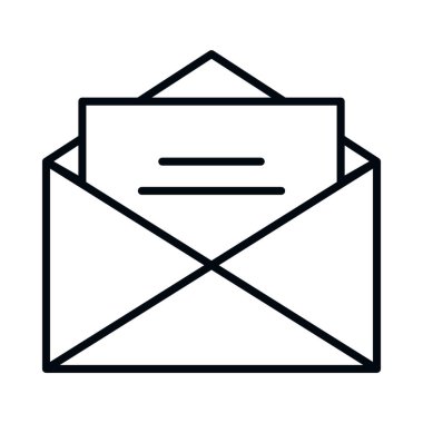 zarf ve kart simgesi, satır biçimi