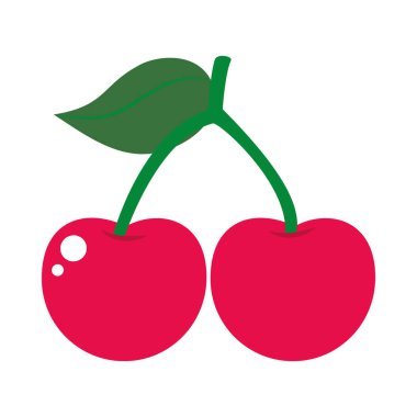 kiraz simgesi resmi, renkli tasarım