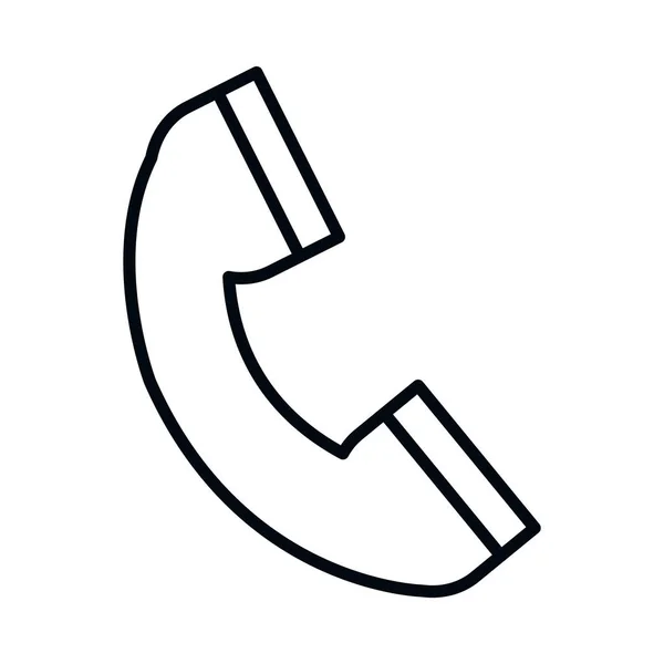 Telefon-Icon-Bild, Zeilenstil — Stockvektor