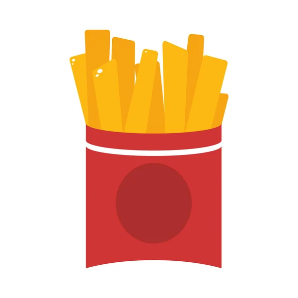 Icono de la caja de papas fritas, diseño colorido — Vector de stock