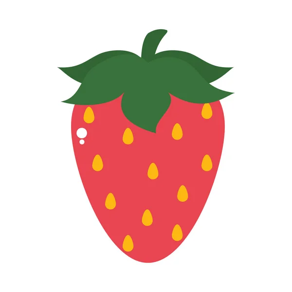 Fresa icono de la fruta, diseño colorido — Vector de stock