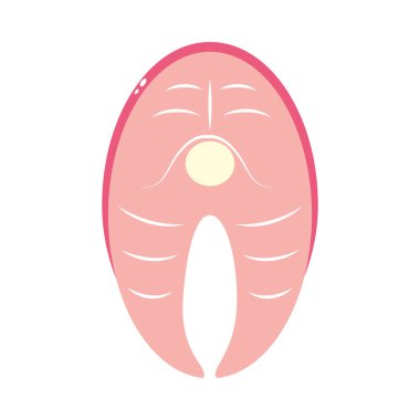 balık bifteği fileto simgesi, renkli tasarım