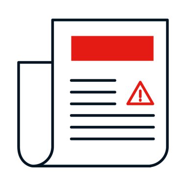 Uyarı işareti simgesi ile tıbbi rapor, renkli tasarım