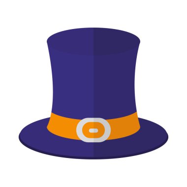 silindir şapka simgesi, renkli tasarım