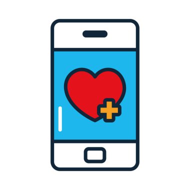 akıllı telefon ekranda, satırda ve doldurma tarzında