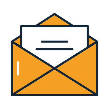 zarf ve kart simgesi, satır ve doldurma biçimi