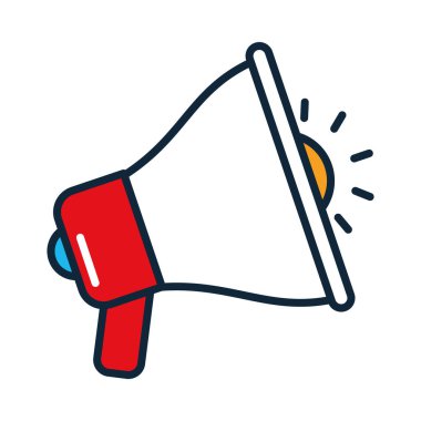 megafon aygıtı simgesi, satır ve dolum biçimi