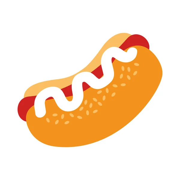 Hotdog-Ikone, buntes Design — Stockvektor