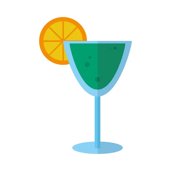 Tropische Cocktail-Ikone, buntes Design — Stockvektor
