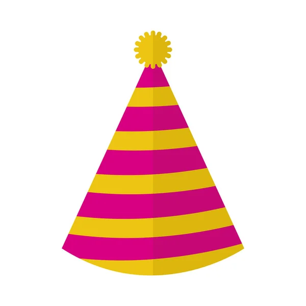 パーティの帽子のアイコンカラフルなデザイン — ストックベクタ
