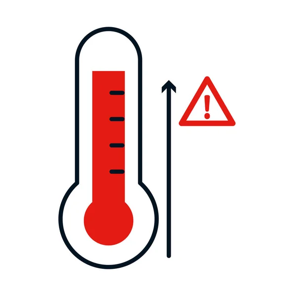 高温でカラフルなデザインの温度計です — ストックベクタ