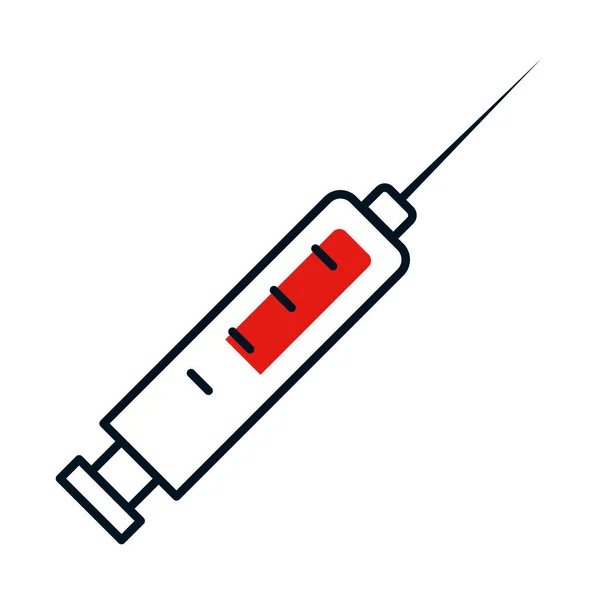 Ikona strzykawki medycznej, kolorowy wzór — Wektor stockowy
