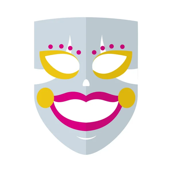 Karnevalsmasken-Ikone, buntes Design — Stockvektor