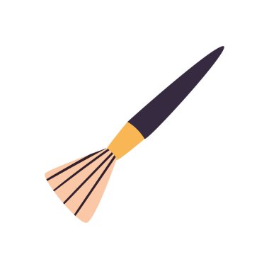 Makyaj ve kozmetik fırça ikonu vektör tasarımı