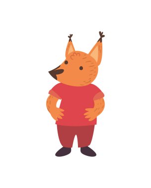 fox çizgi filmi izole vektör tasarımı