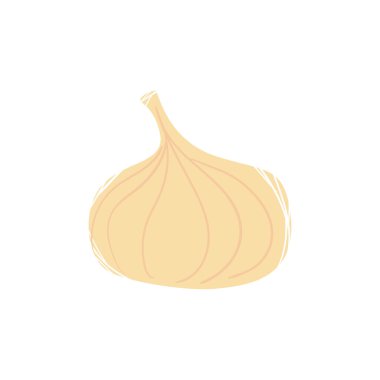Sarımsaklı sebze yalıtılmış vektör tasarımı